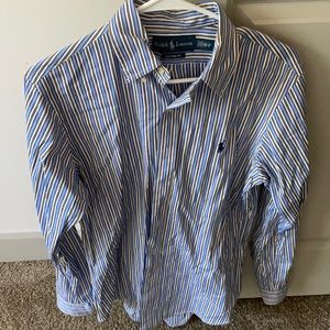 Polo button down shirt, custom fit, small